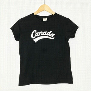 Black stretch roots canada tee shirt 💚